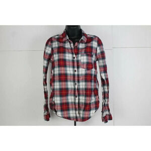 ladies FOREVER 21 button down plaid shirt size S